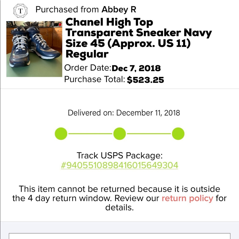 SOLD‼️ Chanel clear/navy blue high top sneakers - Picture 7 of 8